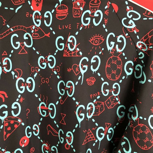 Gucci - Ghost Bomber GG Men's Jacket Medium 48 - Picture 4 of 5